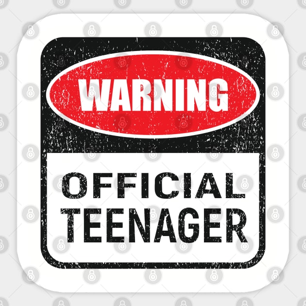 Warning Official Teenager Rebel Vibes Birthday Mode Sticker by Anticorporati